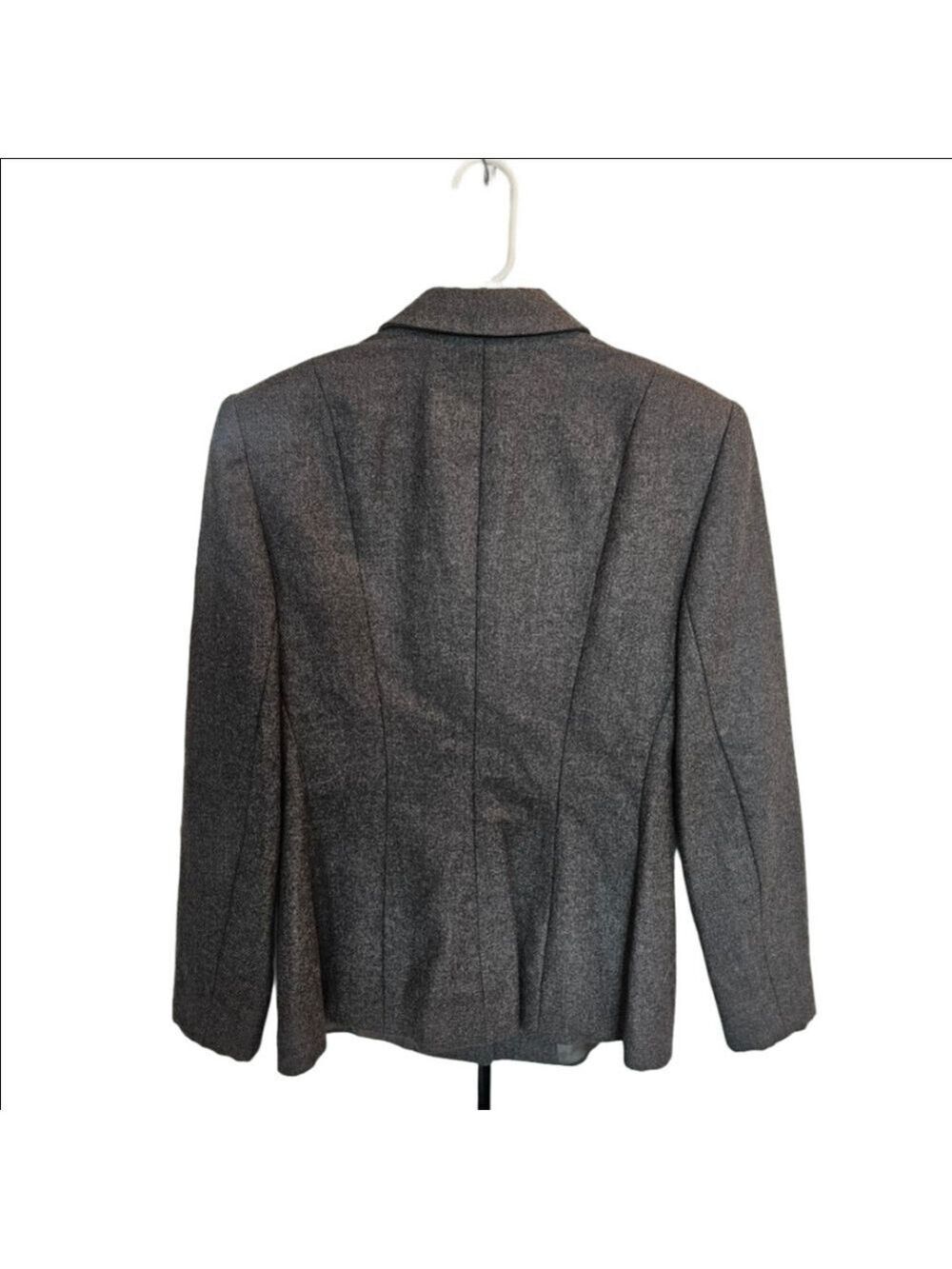 Christian Dior Gray Wool Blazer with Gold Buttons Size 12 Luxury Tailored Jackt - Picture 11 of 11